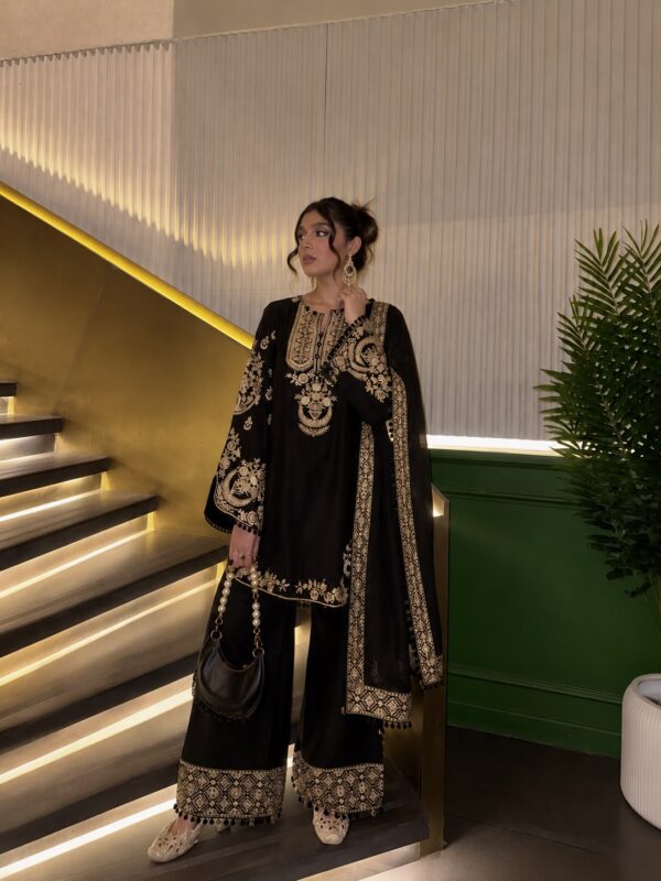 IMG-20260802-WA0012(1) French Crepe Black and Gold 3pcs Shalwar set