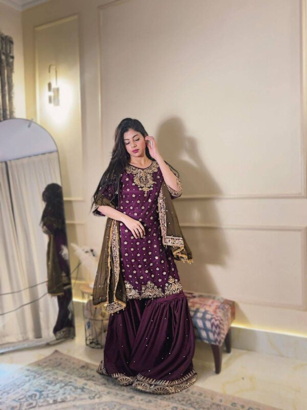 WhatsApp Image 2026-08-29 at 16.24.27.jpegooo Plum and Olive Embroided 3pcs Collection