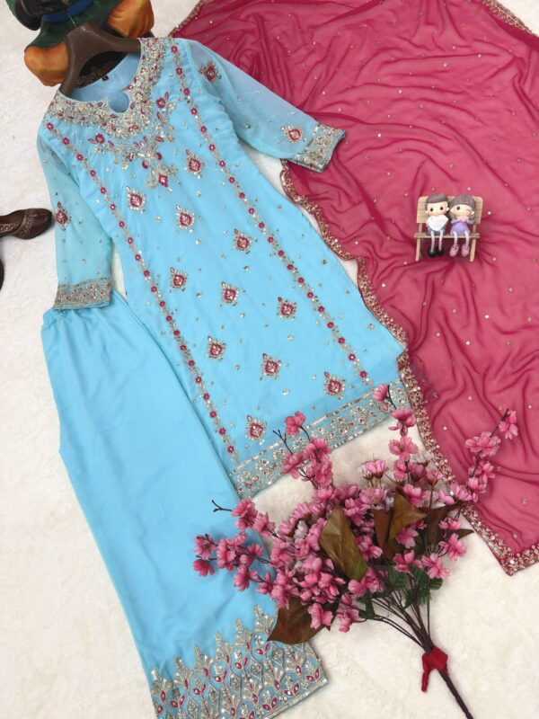 Mehfil Skyblue Royal 3pcs Collection