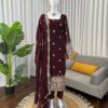 WhatsApp Image 2026-08-29 at 23.19.51 Maroon Embroided 3pcs Collection