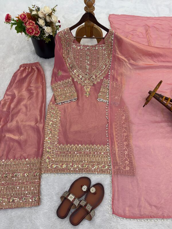 Fendy Silk Rich Embroided Sharara