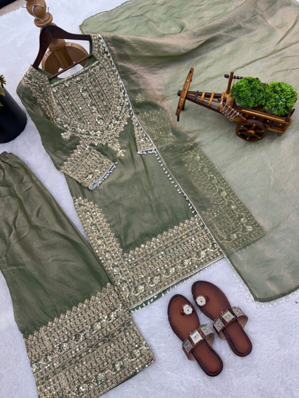 Fendy Silk Rich Embroided Sharara