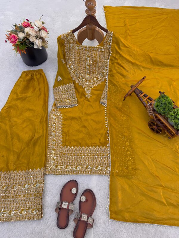 Fendy Silk Rich Embroided Sharara