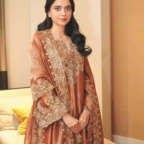Blush Bronze Ebroided Fendy Silk 3pcs Collection