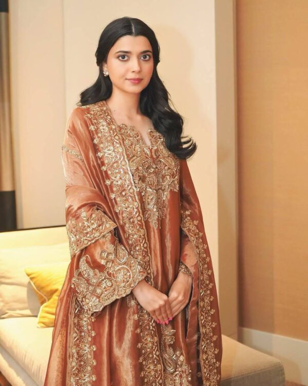 Blush Bronze Ebroided Fendy Silk 3pcs Collection