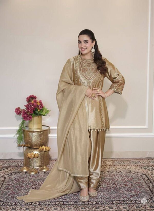 WhatsApp Image 2026-08-30 at 15.02.07 Champagne Gold Embroided 3pcs Shalwar