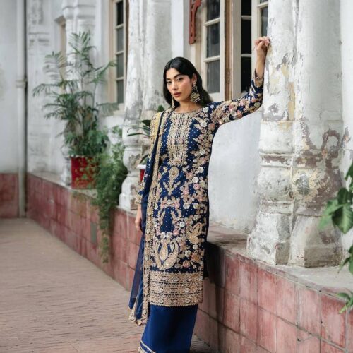 Royal Navy Fully Embroided 3pcs Shalwar