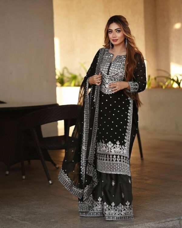 Elegant Embroided Sharara