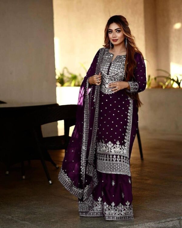 Elegant Embroided Sharara
