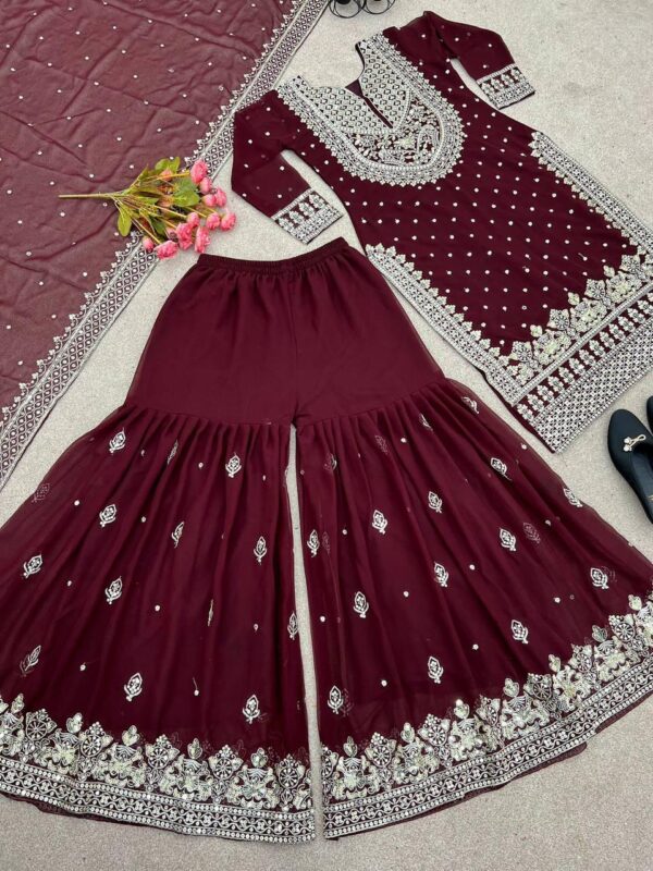 Elegant Embroided Sharara