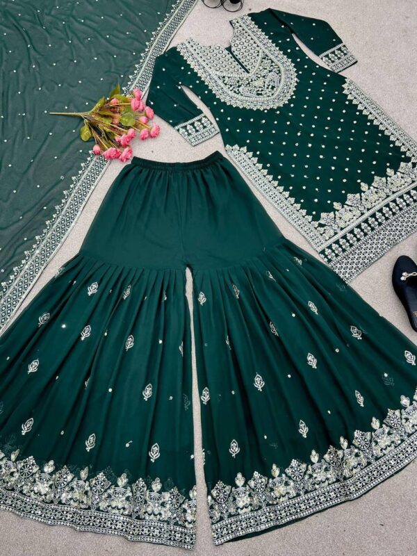 Elegant Embroided Sharara