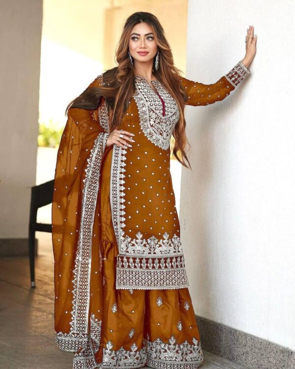 Elegant Embroided Sharara