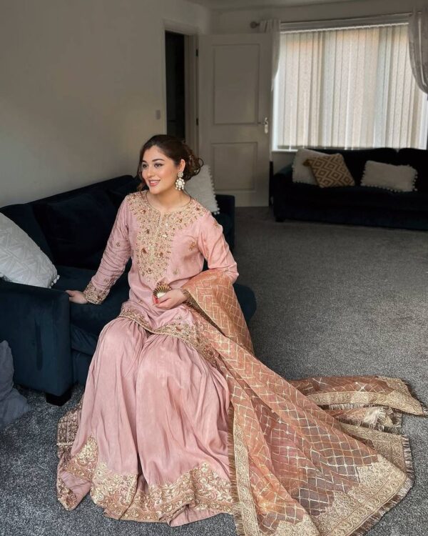 jjhjhj Blush Pink 3pcs Embroided Collection