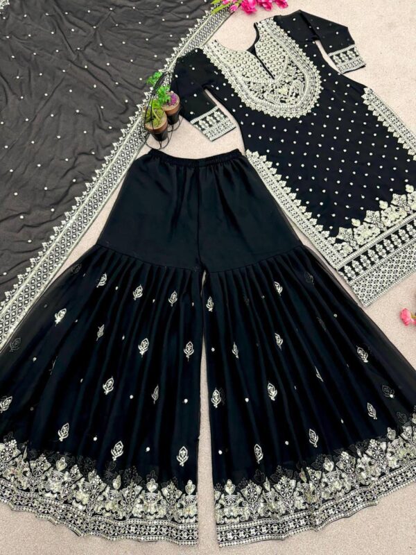 Elegant Embroided Sharara