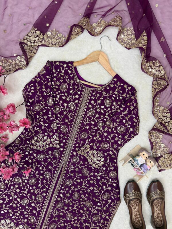 Purle Chinon Silk Embroided 3pcs Collection