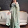 24752 Elegant Embellished Super Net Sharara Set