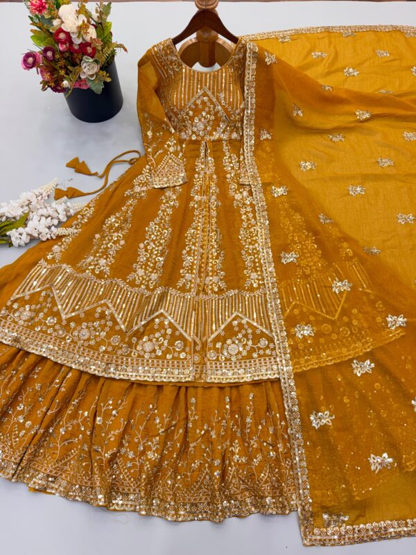 26890 Heavy Embroidered Lehenga Set