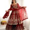 26891 Heavy Embroidered Lehenga Set
