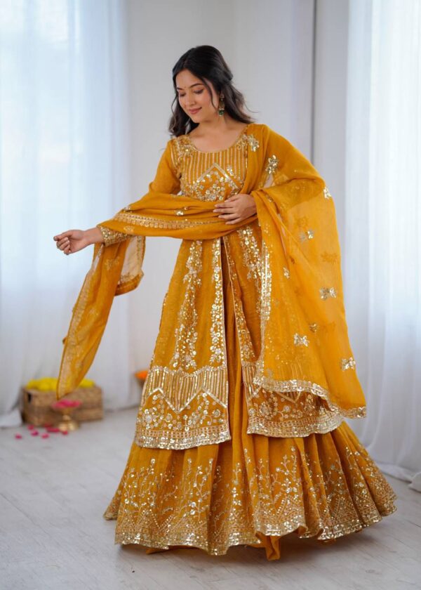 26897 Heavy Embroidered Lehenga Set