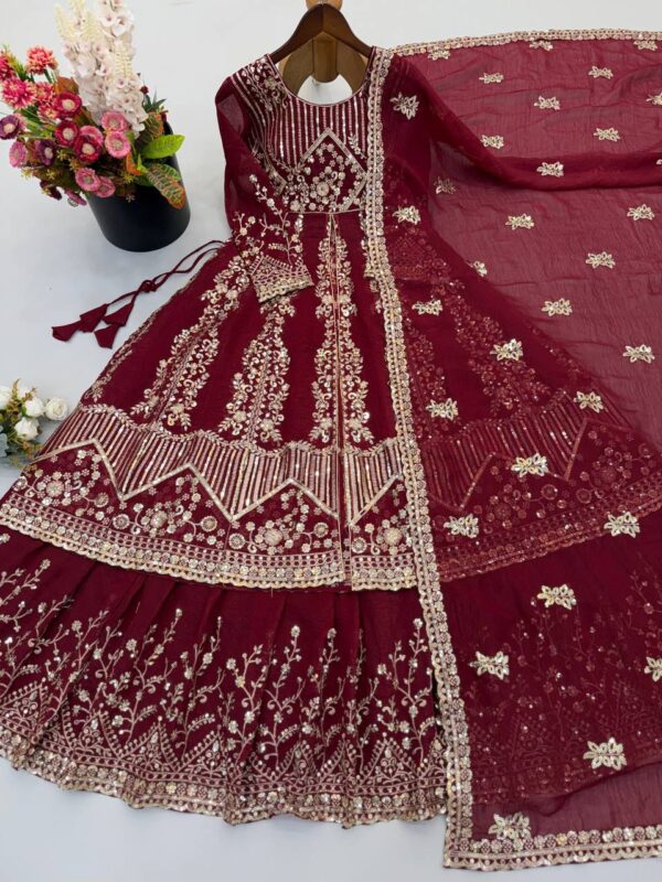 26899 Heavy Embroidered Lehenga Set