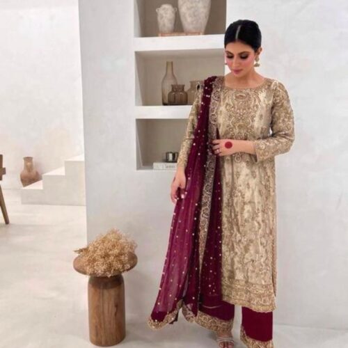 Elegant A-Line Silk Kurta Set