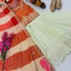 Orange Designer Embroidered Set