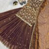Brown Top Lehenga Set
